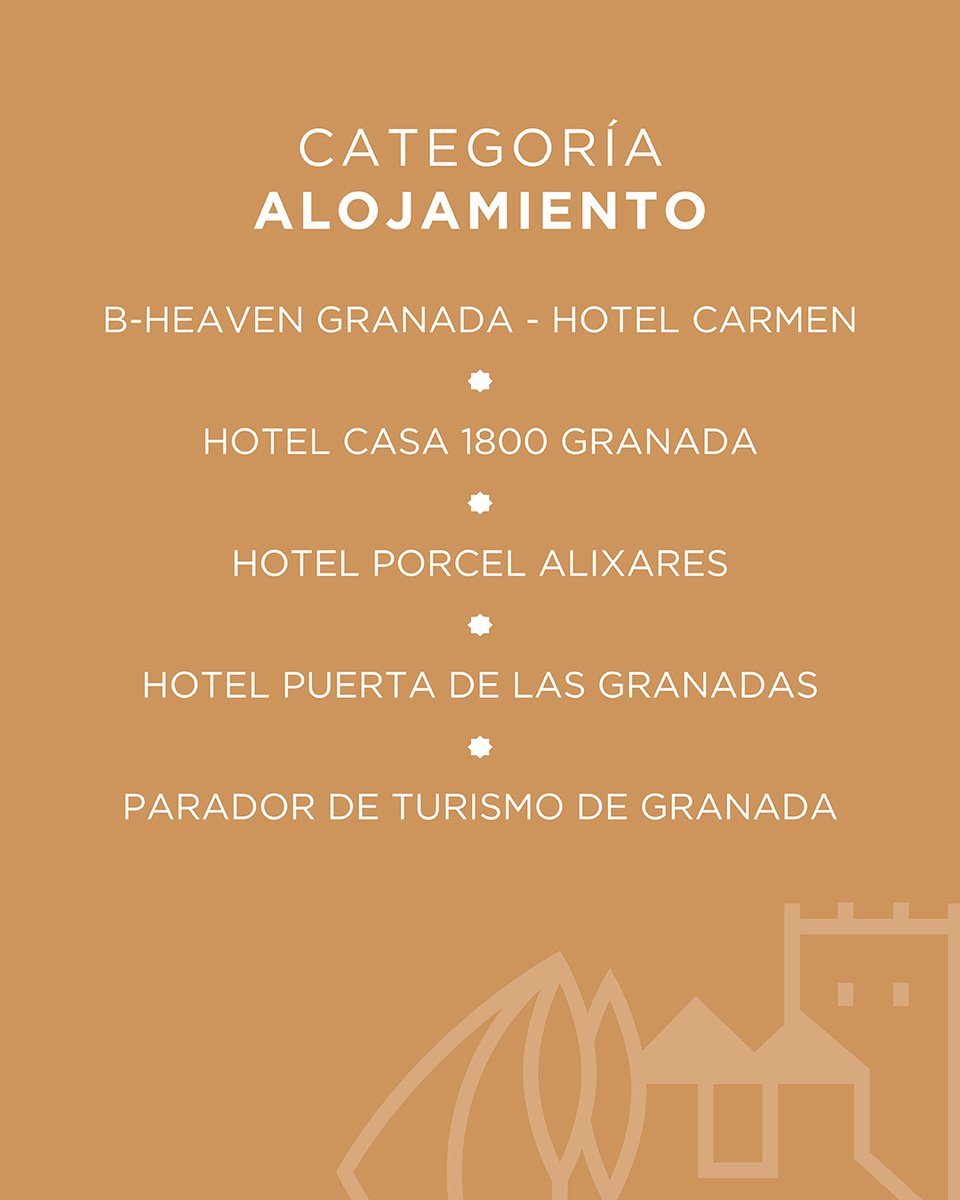 miralaalhambra's tweet photo. 🏆 ¡Ya tenemos finalistas! 🏆

¡Por fin podemos anunciar los establecimientos por los que el público podrá votar para convertirlos en ganadores de los Premios Miradores de la Alhambra! 

En la imagen podéis descubrir los nombres de los 10 seleccionados.✨

#MiradoresDeLaAlhambra https://t.co/vsu6oRGAub