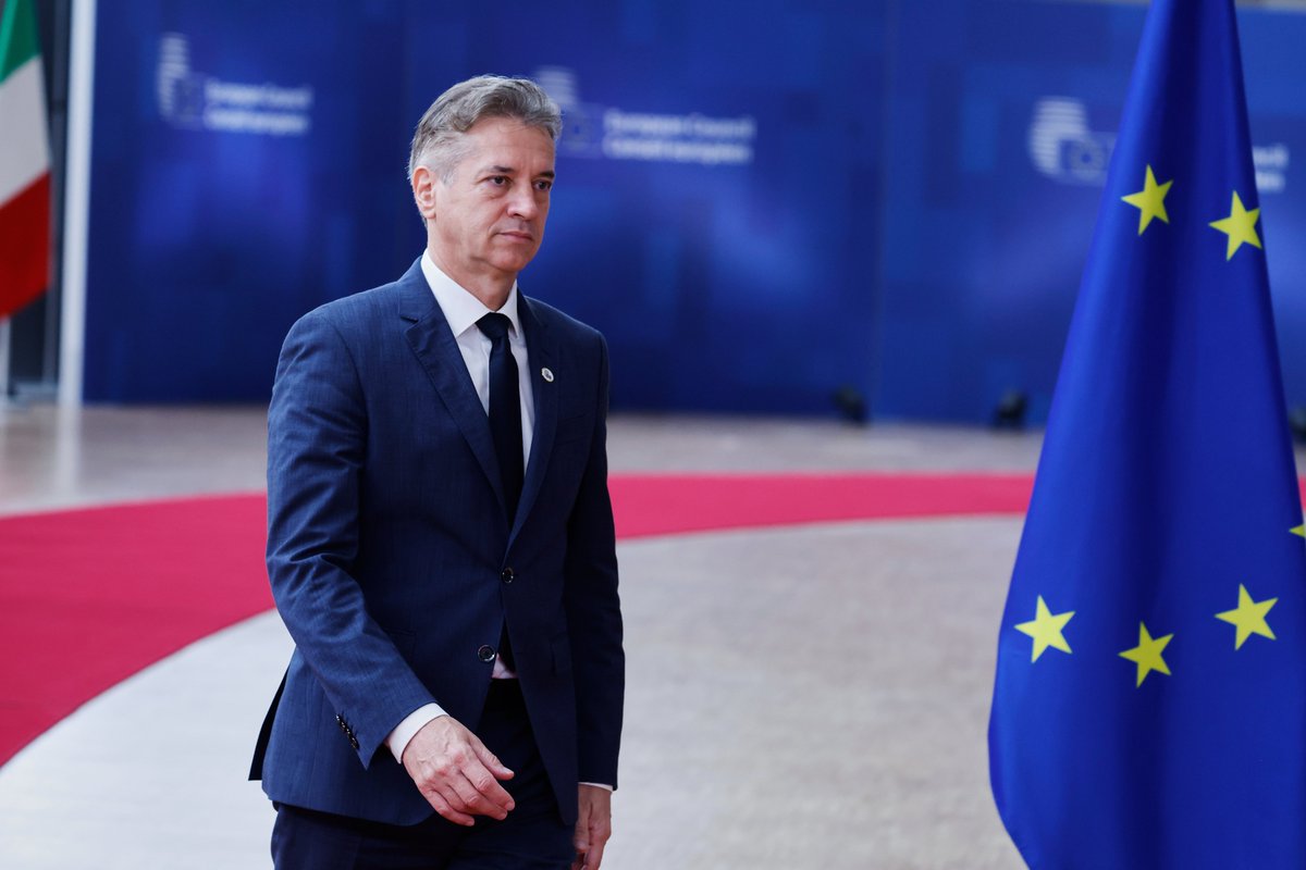 Slovenia's Prime Minister Robert Golob says that unless the EU does "something tangible" to address the human suffering in Gaza in the next two weeks, a group of like-minded member states will move on its own to put "real pressure" on Israel.

"It's high time," he said at #EUCO.