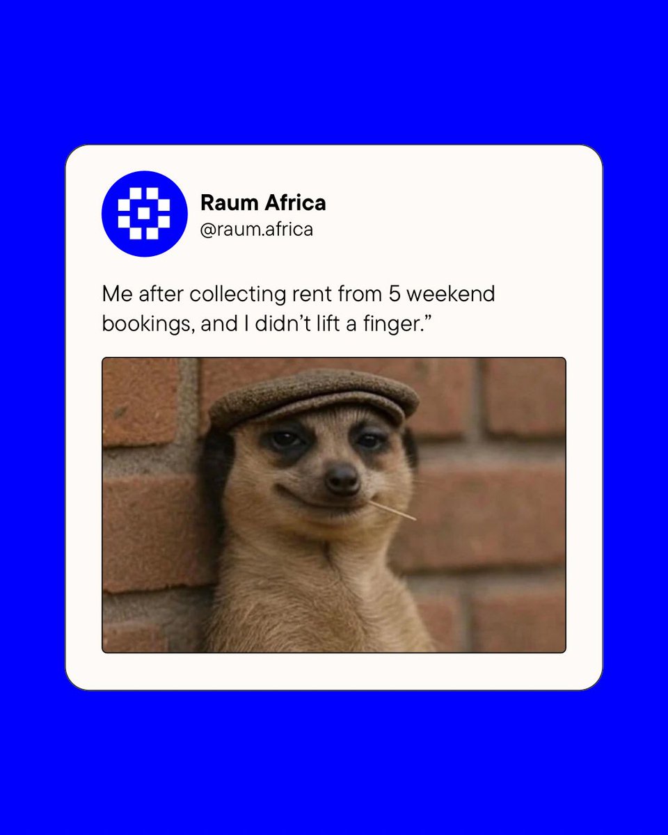 raumafrica's tweet photo. That apartment you left for December guests? Someone just made N200k from theirs while sipping Zobo.
We handle the guests, you cash out.
Tap the link in bio to list now.
#raum #raumafrica #shortletincome #realestate #meme #realestatememes #shortletapartments 185k for AC https://t.co/u2JlHwhUxY