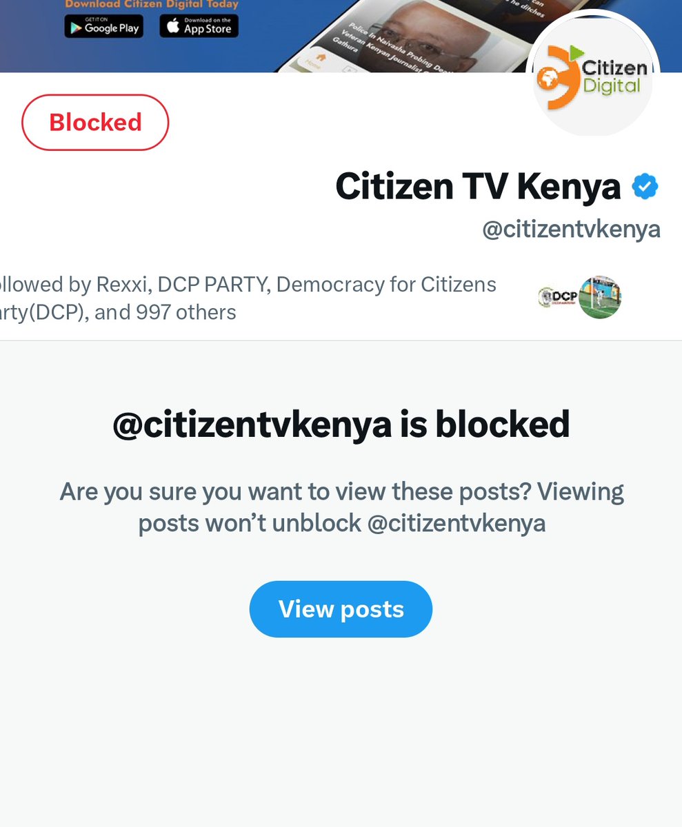 Kibet_bull's tweet photo. I have blocked Citizen TV, je wewe? https://t.co/CXRpVgEKjc
