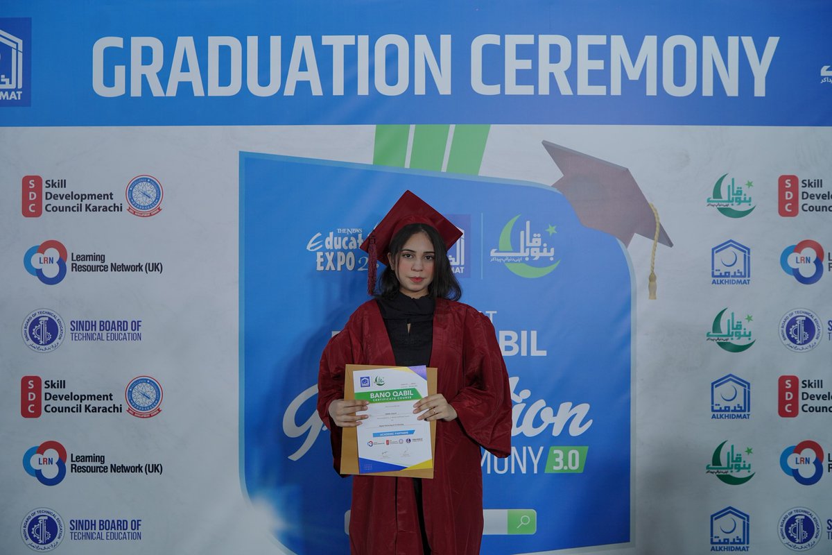 alkhidmatKHI's tweet photo. Proud Moments from Bano Qabil Graduation 3.0!
Certificates awarded to the talented students who successfully completed their courses and stepped into a brighter future!
#banoqabil #graduation3_0 #skillsuccess #EmpoweringYouth #DigitalPakistan #ProudGraduates #TechForGood https://t.co/1qOAeuBWDT