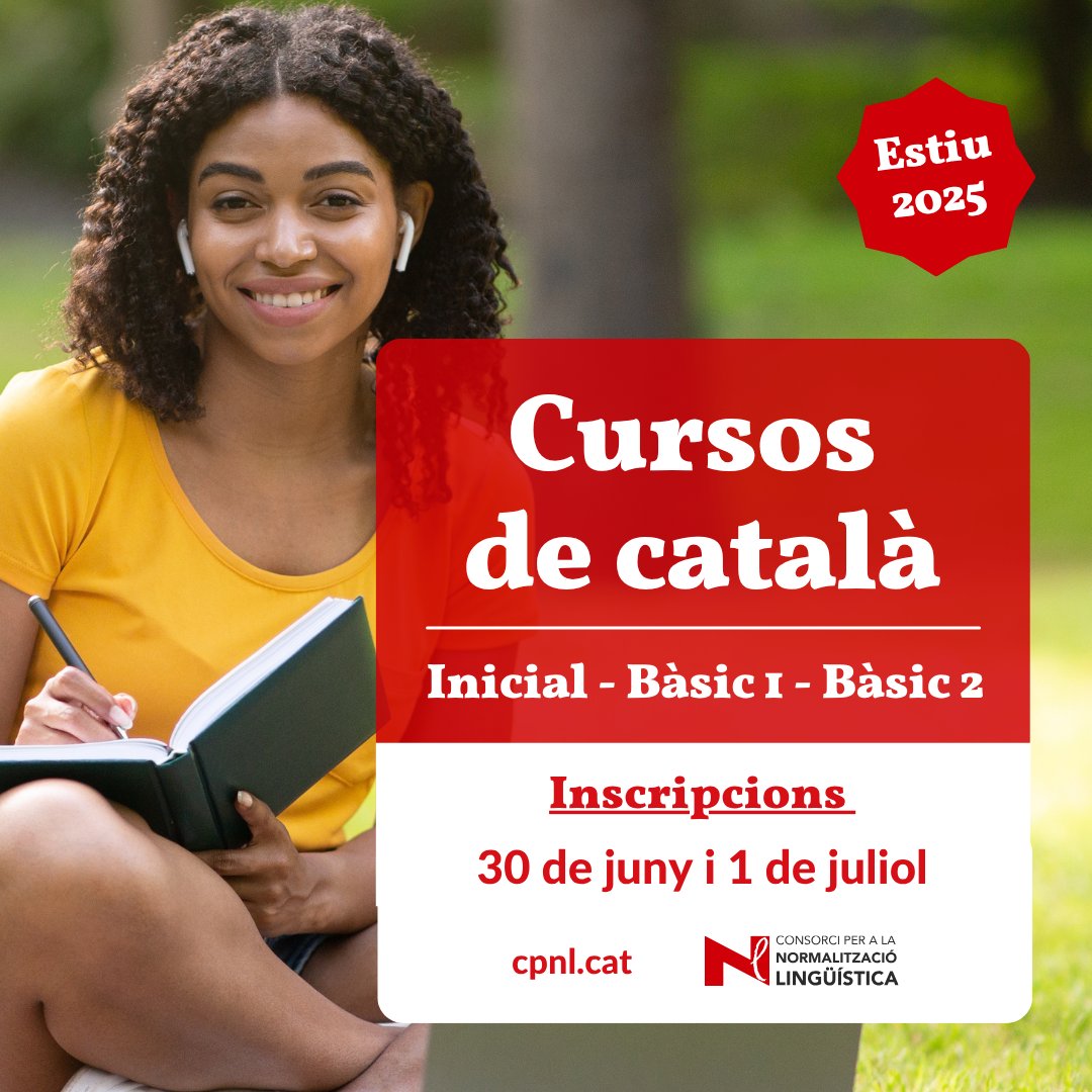 📢Alerta! Avui és l'últim dia per demanar una prova de nivell:
cpnl.cat/inscripcions

🔎Consulta l'oferta de cursos: cpnl.cat/es/troba-el-te…

Tota la informació a cpnl.cat/inscripcions