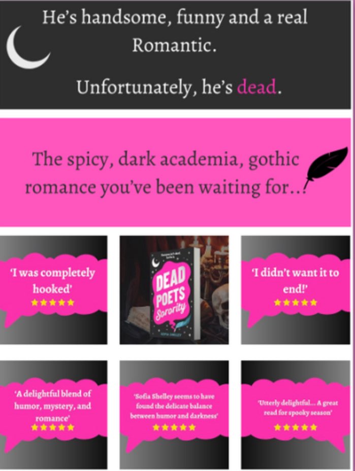 Squeeeee it’s still a dream that Dead Poets is coming out later this year. Writing as Sofia Shelley.