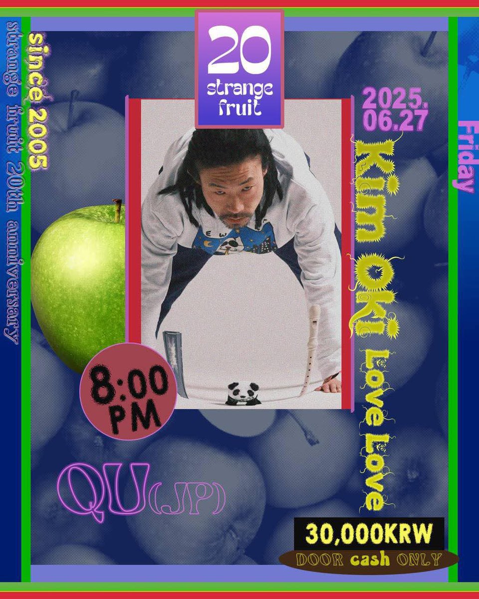Qu_Gt's tweet photo. これから 韓国に行ってきます☻

Qu 韓国ツアー

【DAY1】
■6/27(Fri) Strange fruit Seoul
-act-
Kim Oki  love love  , Qu
______________

【DAY2】
■6/28(Sat) Senggi studio Seoul
『SMASH’D. MASH’D. BASH』

-act-
Nahua , 18Fevers , Gobchang ,Qu https://t.co/xWA0EHWgwH