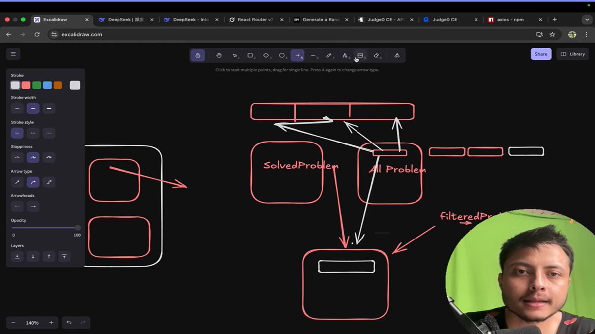 ashish_st's tweet photo. 🚀 #Day146 w/ mentor @rohit_negi9  : 
LeetCode Clone L15—
launched homepage &amp; admin dashboard w/ RBAC, 
added Easy/Medium/Hard filters &amp; dove into Google Studio AI for code-gen &amp; data-viz.
#React #FullStack #AI #LeetCodeClone https://t.co/hGbJkaxd8v