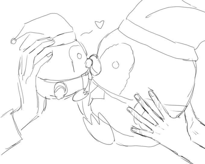 what if......... the small plushie... kissed........ the big plushie.............. 