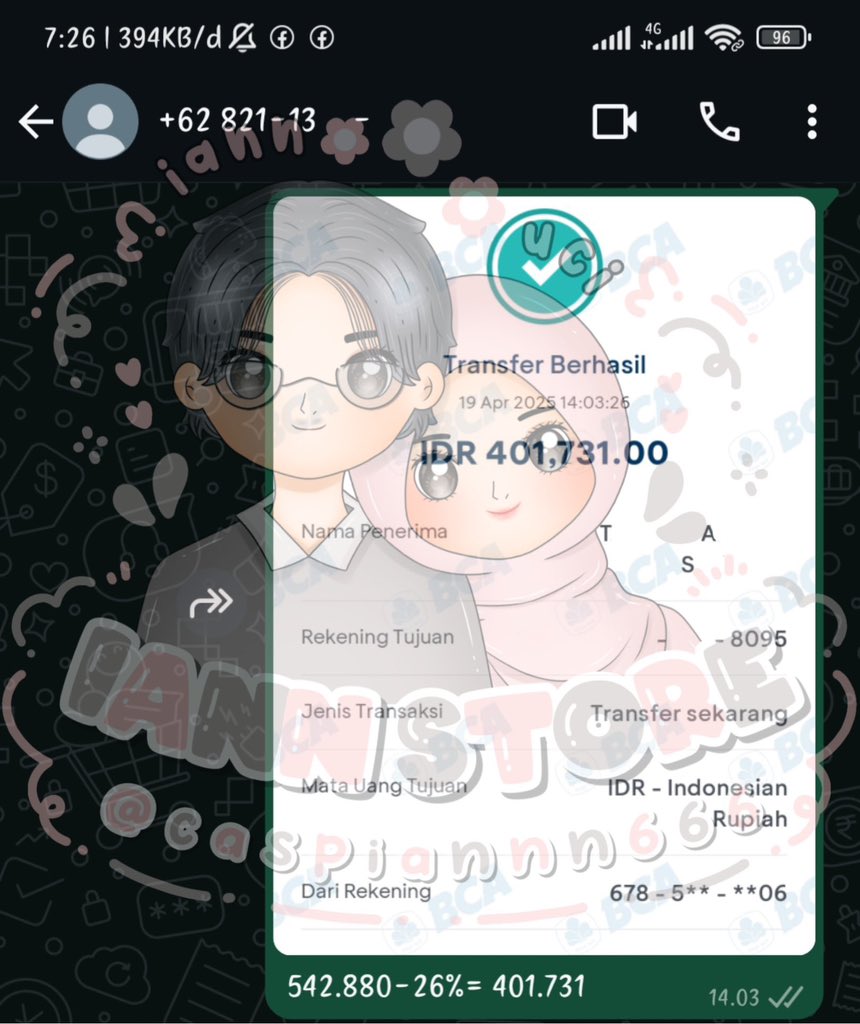 iannStoree's tweet photo. 812.

⋆˚࿔ Testi 19 April 2025 ˚⋆

Gopaylatér via Tagihan 542.880✅ 

t. cairin limit gesek tunai trusted shopee spaylater bca gopay gojek ovo akulaku blibli indodana jenius allobank bri ceria kredivo yup cc kartu kredit data non vn tiket com tiketcom tikom ticom https://t.co/c8C1D1UTUw