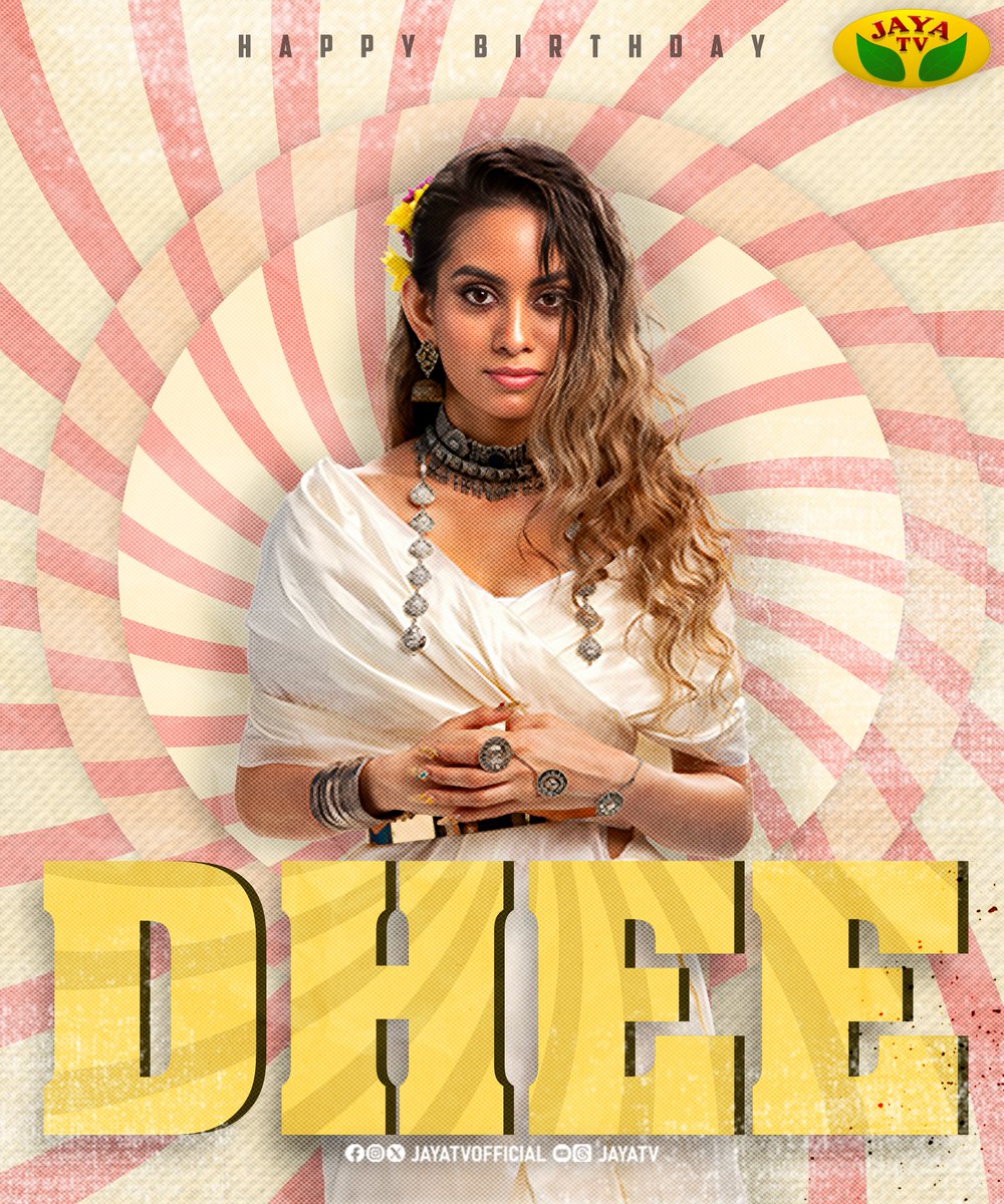 JayaTvOfficial's tweet photo. Wishing The Powerful Singer Dhee, A Very Happy Birthday🎉❤️

#dhee #singerdhee #birthday #dheebirthday #tamilcinema #jayatv 

@talktodhee https://t.co/WtrFm1yW9s