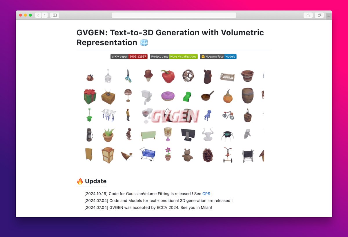 essamamdani's tweet image. GVGEN: Text-to-3D Generation with Volumetric Representation  
#TextTo3D #GaussianRepresentation #DiffusionModel
