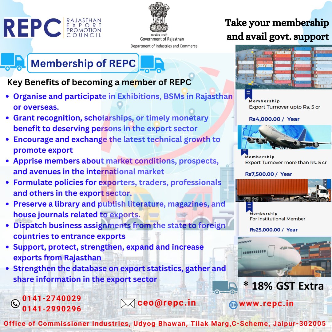 Rajasthan Export Promotion Council (REPC) tweet media