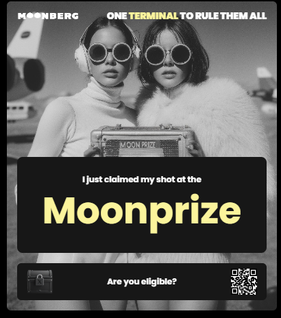 Just claimed my shot at the MoonPrize from @Moonberg_ai.
Didn't even know I was on the list.
You probably are too ●●