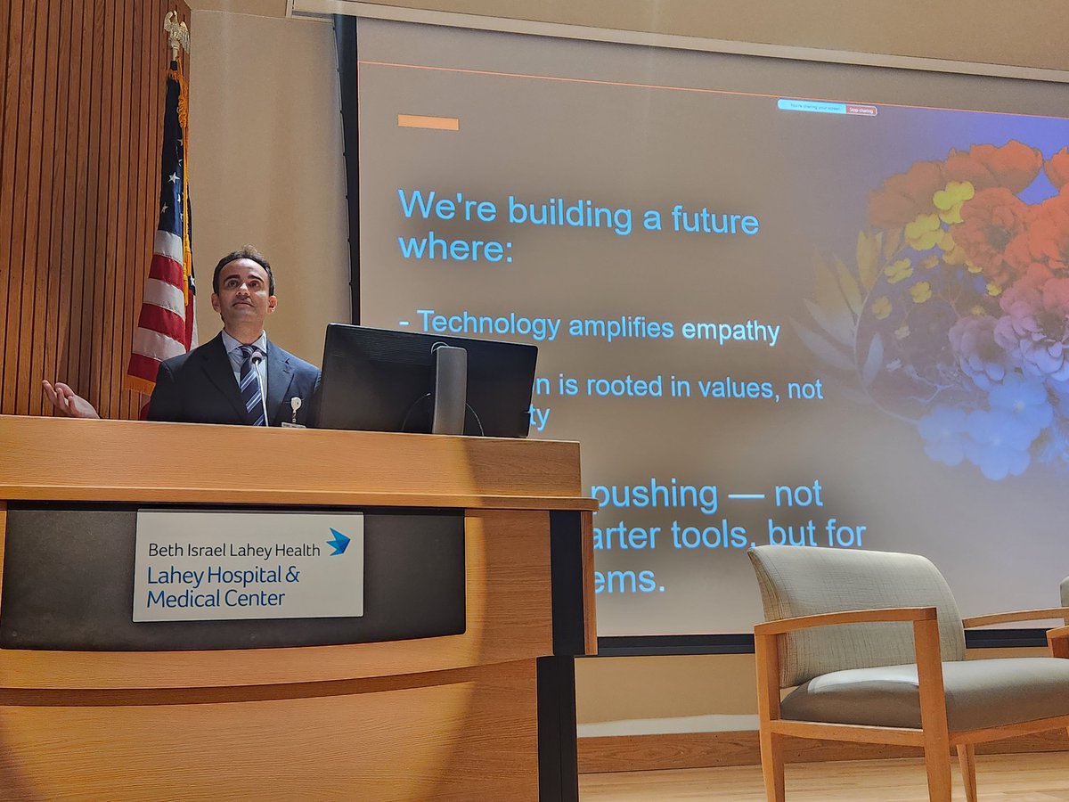 LaheyResearch's tweet image. 🚀 The @LaheyHospital Innovation Hub launched with first #AI focused event
A system-wide platform with 3 pillars
1. Transforming patient care & experience
2. Advancing workforce well-being
3. Environmentally sustainable innovation
We invite all to join us on this journey!