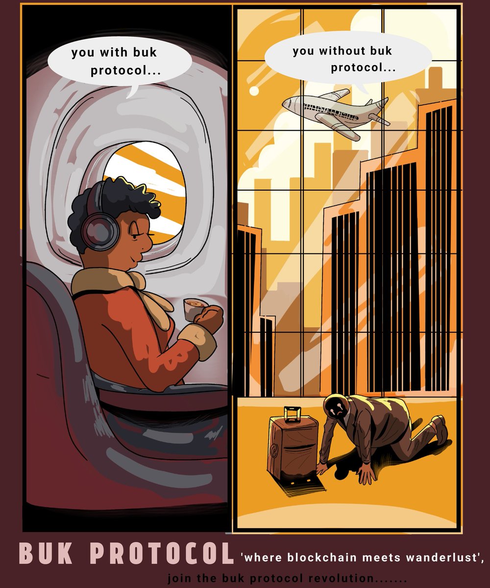 odunsart's tweet image. Two worlds, one destination. The difference is clear with buk protocol you arrive in time and in style,  and without it you&apos;re left behind, Buk protocol makes the difference , where would you rather be.  #bukprotocol #bukcomic @BukProtocol #Web3 #Web3Innovation #Web3Community