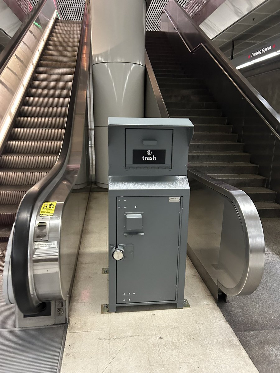 new trash can just dropped @ pershing square <a href="/metrolosangeles/">Metro Los Angeles</a>