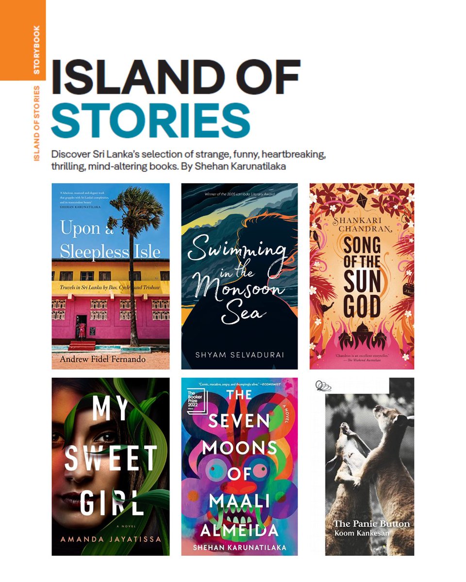 ShehanKaru's tweet photo. A curated list of strange, funny, heartbreaking, and thought-provoking books to read while in Sri Lanka- featured in the Lonely Planet Travel Guide Sri Lanka 2024.  

Read article: 
🔗https://t.co/oySjrwHUQL https://t.co/hfBpKU4egR
