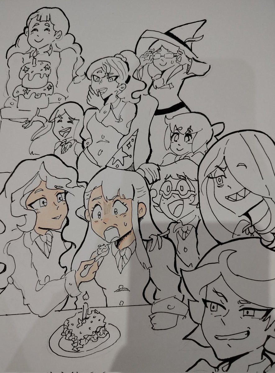 Atenea_moon8's tweet image. Aún no está terminado pero feliz cumpleaños a Akko!
Me inspire en un vídeo de tik tok
Akko recibe un pastel de papa.
Me gusta dibujar a mano aunque me tomé algo de tiempo
#LittleWitchAcademia
#diakko
#Diakko