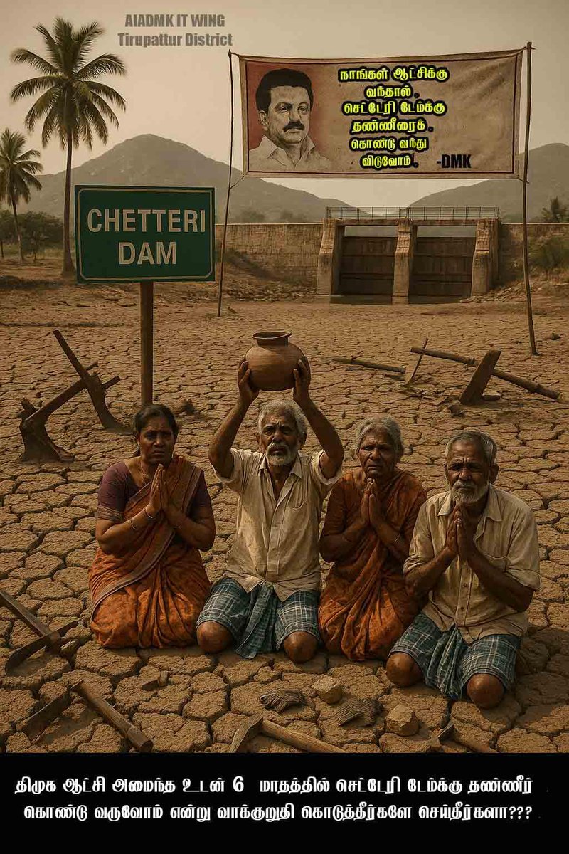 spmohan1987's tweet photo. திமுக ஆட்சியில் ஐந்தாயிரம் ஏக்கர் பாசனத்திற்கு பயன் தரும் செட்டேரி டேம்க்கு தண்ணீர் கொண்டு வருவோம் என்று

சொன்னிங்களே செஞ்சீங்களா?

திருப்பத்தூர் மாவட்ட மக்கள் கேட்கின்றார்கள் 

#பதில்சொல்லுங்கஸ்டாலின்?

@AIADMKOfficial
@EPSTamilNadu
@satyenaiadmk
@KovaiSathyan
@JananiiSathish https://t.co/gLUac2gFpb