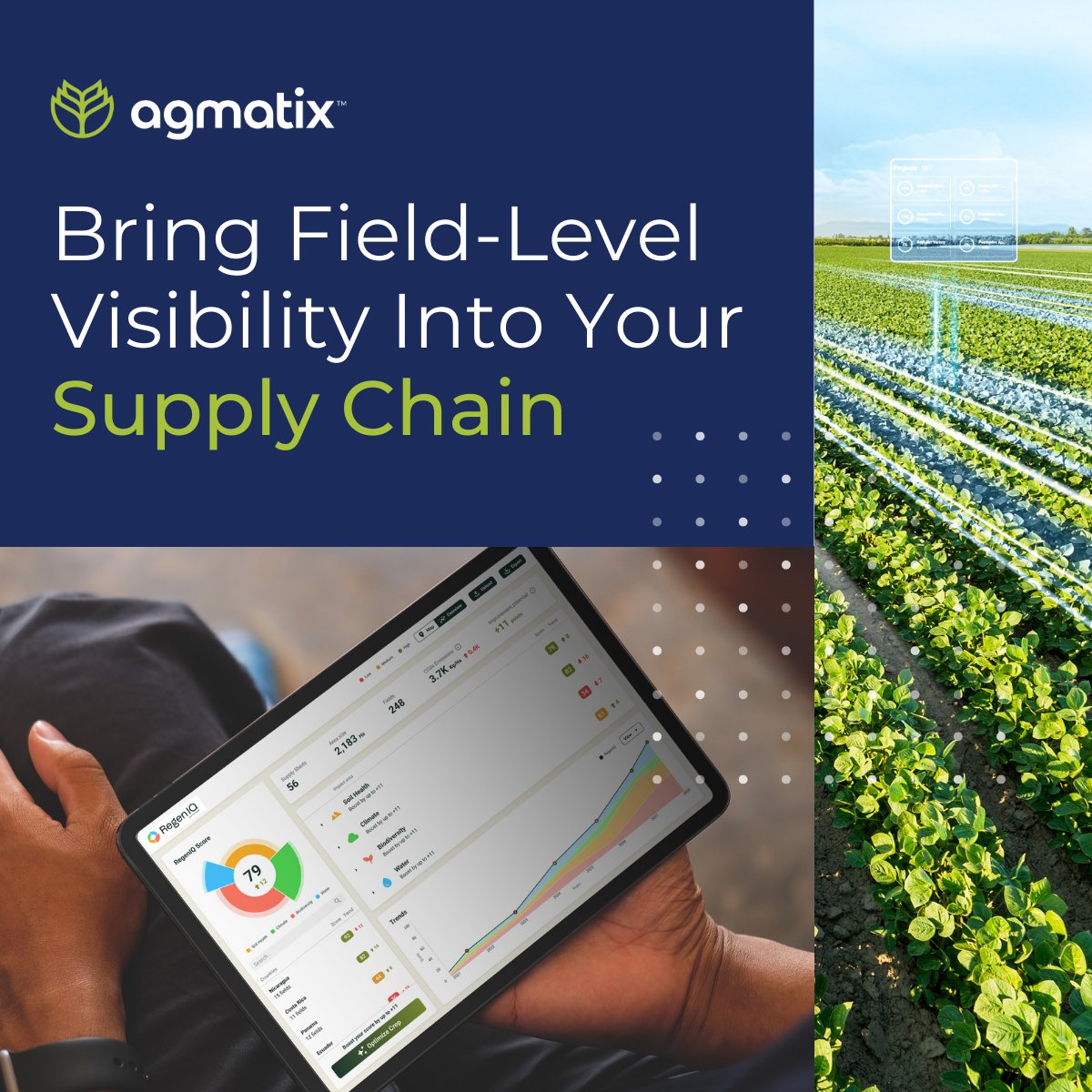 Agmatix powers scalable mobile data collection and remote sensing integration to evaluate growing practices, track sustainability metrics, and drive transparency from soil to shelf. Track the impact of your sustainability efforts. Request a demo today  &gt;&gt; hubs.li/Q03ltwc60