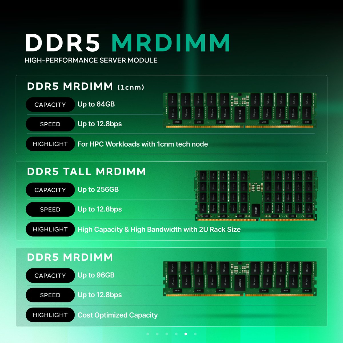 At HPE Discover 2025, <a href="/SKhynix/">SK hynix</a> is showcasing industry-leading memory solutions—HBM, CMM-DDR5, eSSD, and Server DIMM—built for next-gen AI and cloud.
Discover the technologies that caught the spotlight.
 
#SKhynix #HPEDiscover #HBM #CMMDDR5 #eSSD #ServerDIMM