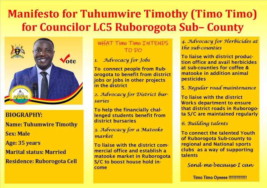 TimoSports8's tweet photo. Ruborogota where are you?

This is what I think can make our Subcounty are better one

Join me with your support so that we can create this exact change https://t.co/zWF0wfgsUx