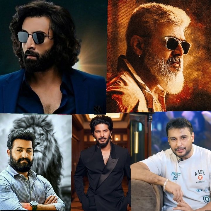 Most Fanbase  Actors in Our #IndianCinema Industry !🔥🥵

• Kollywood  - #AjithKumar
• Bollywood  - #RanbirKapoor
• Tollywood  - #JrNTR 
• Mollywood - #DulquerSalmaan 
• Sandalwood - #DBoss

#DevilTheHero #TheDevil  #VidaaMuyarchi #War2 #KicchaSudeep