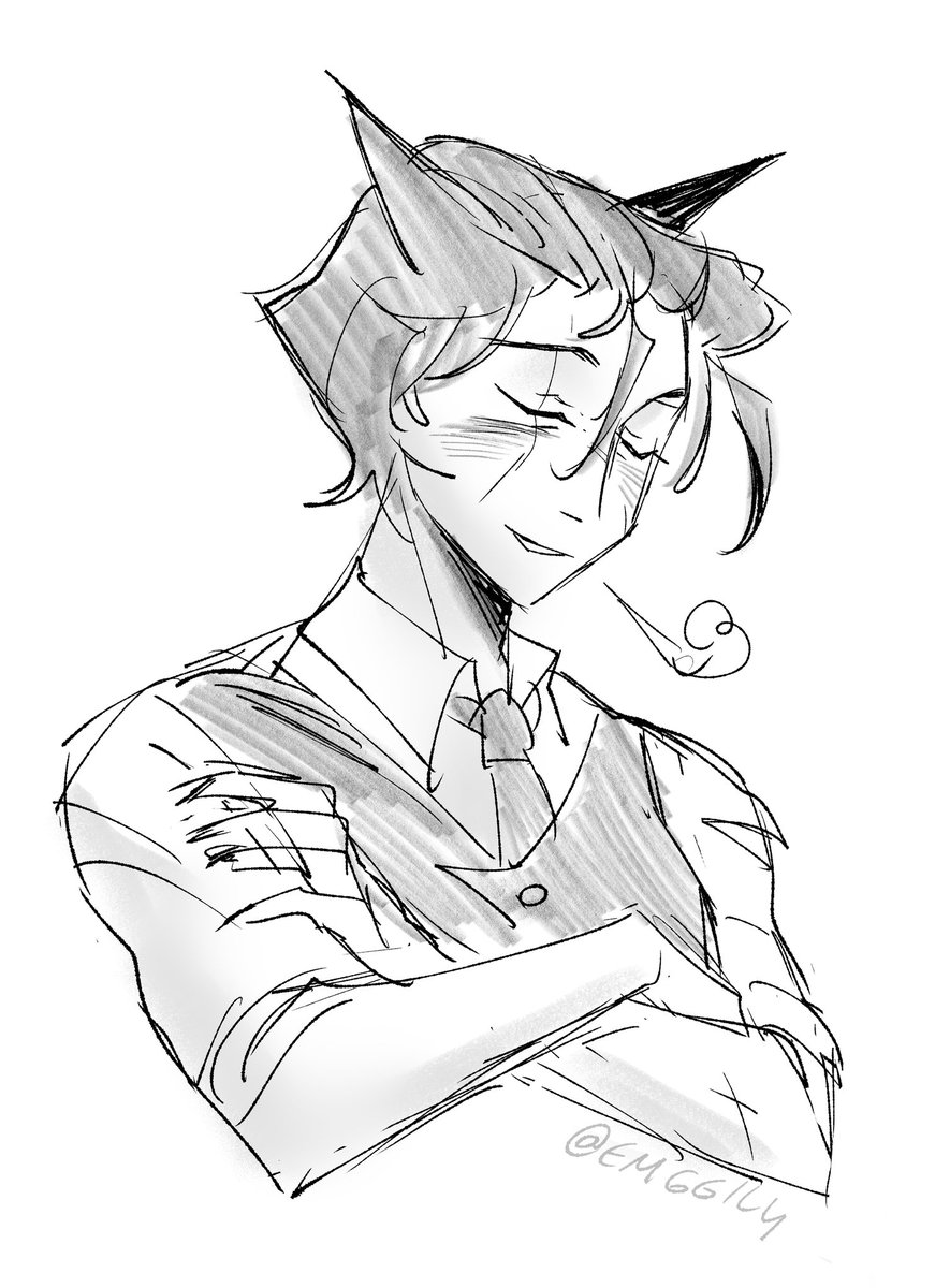 Emggily's tweet image. Warm up esme doodle featuring her rarest expression  ever