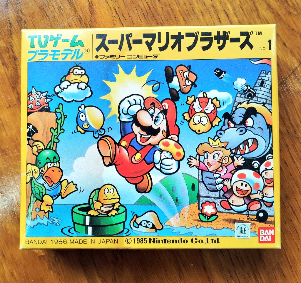 バンダイのTVゲームプラモデル「スーパーマリオブラザーズ」です