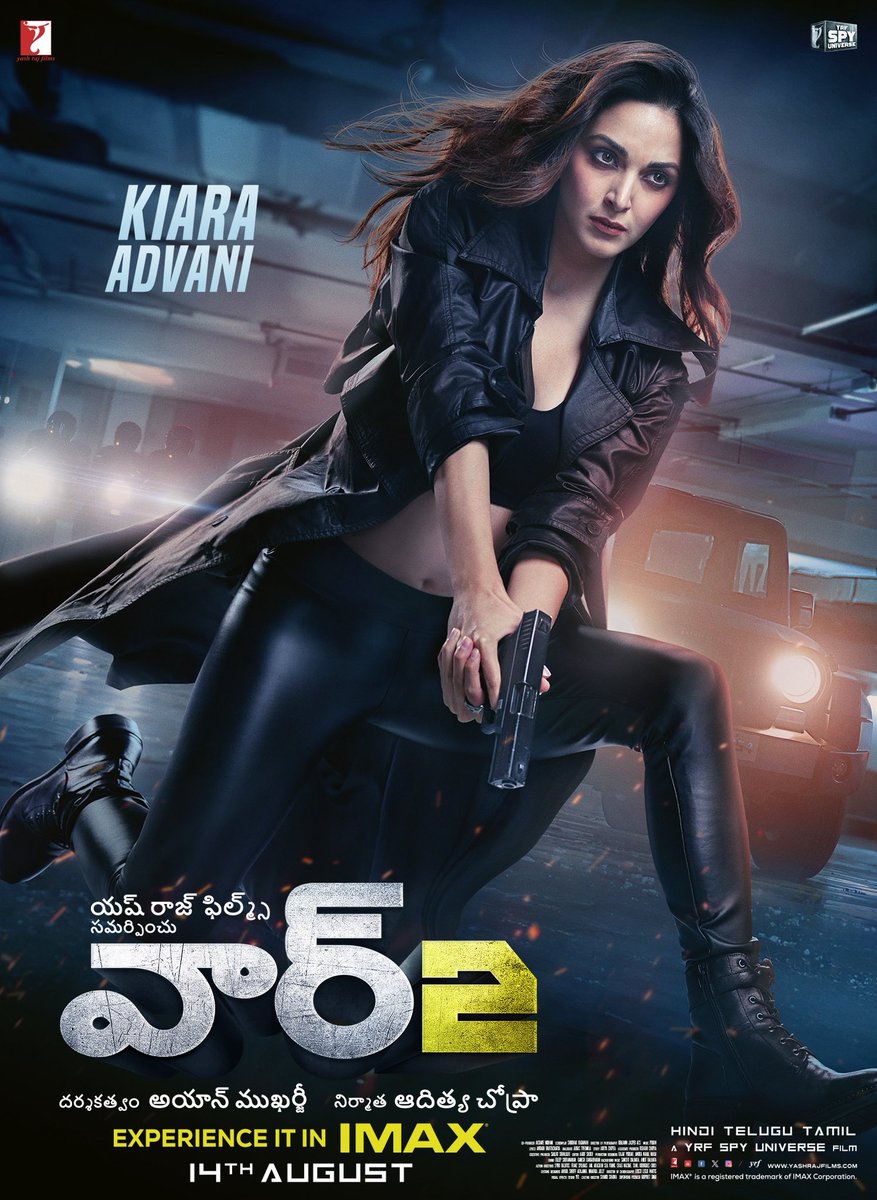 iHrithik's tweet photo. She's lithe, lethal and locked on target. This is WAR! #50DaystoWar2

Releasing in Hindi, Telugu &amp; Tamil on August 14th in cinemas worldwide!

@advani_kiara |@tarak9999 | #AyanMukerji | @yrf | #War2 | #YRFSpyUniverse https://t.co/jzVSkk9cmh
