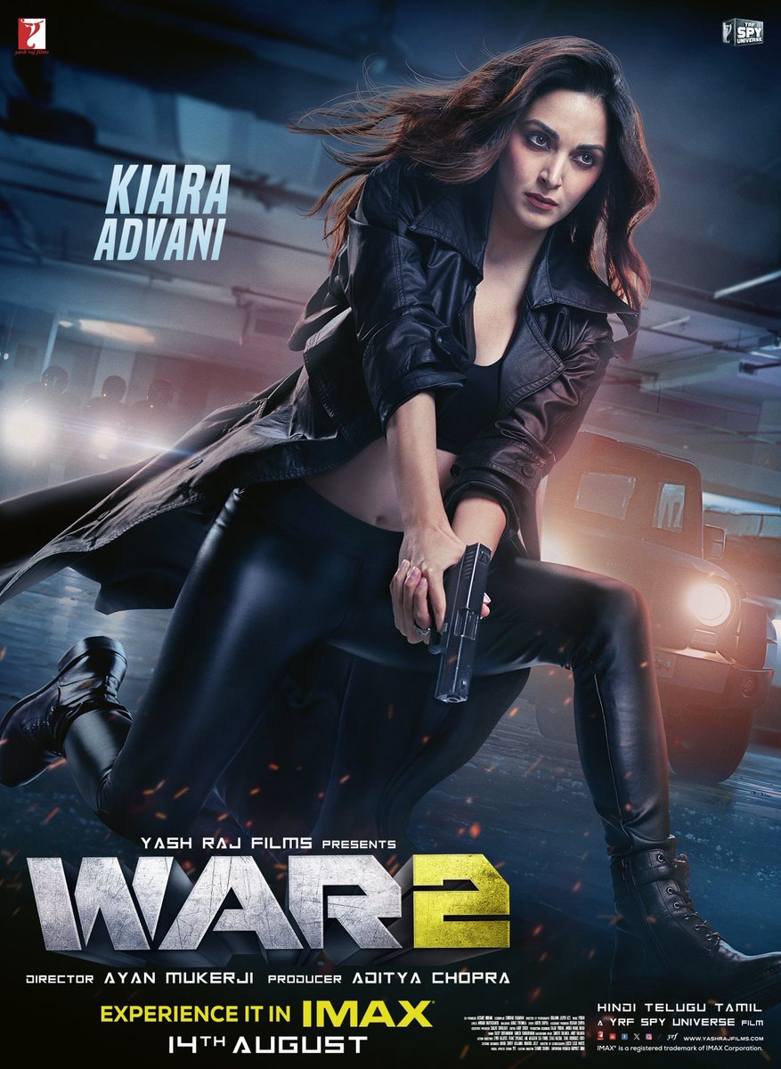 iHrithik's tweet photo. She's lithe, lethal and locked on target. This is WAR! #50DaystoWar2

Releasing in Hindi, Telugu &amp; Tamil on August 14th in cinemas worldwide!

@advani_kiara |@tarak9999 | #AyanMukerji | @yrf | #War2 | #YRFSpyUniverse https://t.co/jzVSkk9cmh