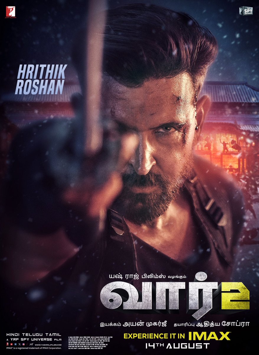 Hrithik Roshan (@ihrithik) on Twitter photo This time he’s ruthless, merciless, relentless and ready for WAR.
Are you?
The countdown begins now. #50DaystoWar2
Releasing in Hindi, Telugu & Tamil on August 14th in cinemas worldwide!
<a href="/tarak9999/">Jr NTR</a> | <a href="/advani_kiara/">Kiara Advani</a> | #AyanMukerji | <a href="/yrf/">Yash Raj Films</a> | #War2 | #YRFSpyUniverse This time he’s ruthless, merciless, relentless and ready for WAR.
Are you?
The countdown begins now. #50DaystoWar2
Releasing in Hindi, Telugu & Tamil on August 14th in cinemas worldwide!
<a href="/tarak9999/">Jr NTR</a> | <a href="/advani_kiara/">Kiara Advani</a> | #AyanMukerji | <a href="/yrf/">Yash Raj Films</a> | #War2 | #YRFSpyUniverse