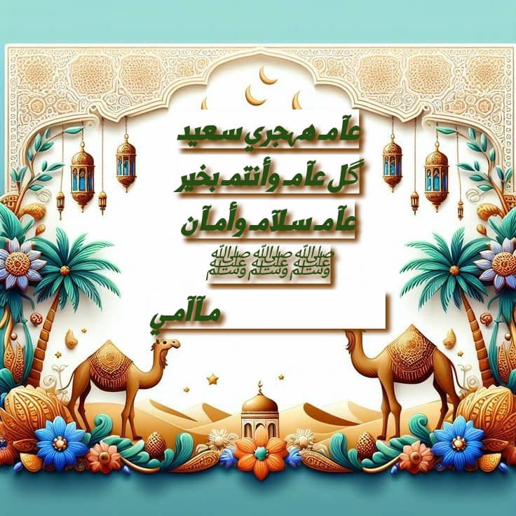 ومـع بدآيةيومـ جديدأطـل علينآعآمـ جديد
عآمـ هہجري جديدنتمـنى أن يگون أفضـل
مـن سـآبقيهہ عآمـ يعمـ آلسـلآمـ وآلأمـآن
عآمـ ينشـرآلفرح في.ربوع بلآدي
وآلطـمـآنينهہ وآلمـحبهہ في قلوب آلعبآد
گل عآمـ.وأنتمـ بخير
وعآمـ هہجري سـعيد