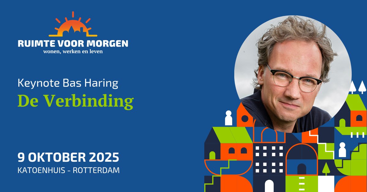 𝗙𝗶𝗹𝗼𝘀𝗼𝗳𝗶𝗲 𝘃𝗮𝗻 𝗱𝗲 𝗲𝗲𝗿𝗹𝗶𝗷𝗸𝗲 𝗿𝘂𝗶𝗺𝘁𝗲𝘃𝗲𝗿𝗱𝗲𝗹𝗶𝗻𝗴
Sta je open voor een filosofische reflectie op het thema Ruimte voor morgen? Dan met je erbij zijn als Prof.dr. Bas Haring ("de Volksfilosoof") in zijn keynote hierop reflecteert.