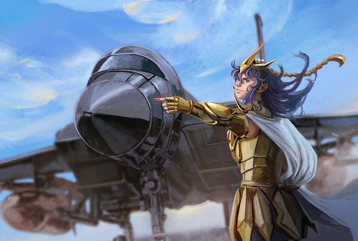 zishiyao's tweet image. #SaintSeiya Every boy's dream: commanding fighter jets at takeoff