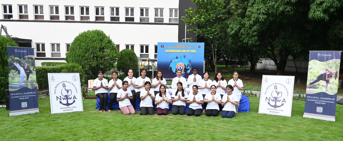 NAVY WELFARE & WELLNESS ASSOCIATION (@nwwa_indiannavy) on Twitter photo On the 11th #InternationalDayofYoga2025 Yoga, #NWWA (NR) at <a href="/IN_NHO_DEHRADUN/">National Hydrographic Office</a> held a rejuvenating yoga session at NHO. With Mrs. Anuradha Pawsey, Vice President NWWA, in attendance, the event saw active participation from all age groups—celebrating wellness through yoga. On the 11th #InternationalDayofYoga2025 Yoga, #NWWA (NR) at <a href="/IN_NHO_DEHRADUN/">National Hydrographic Office</a> held a rejuvenating yoga session at NHO. With Mrs. Anuradha Pawsey, Vice President NWWA, in attendance, the event saw active participation from all age groups—celebrating wellness through yoga.