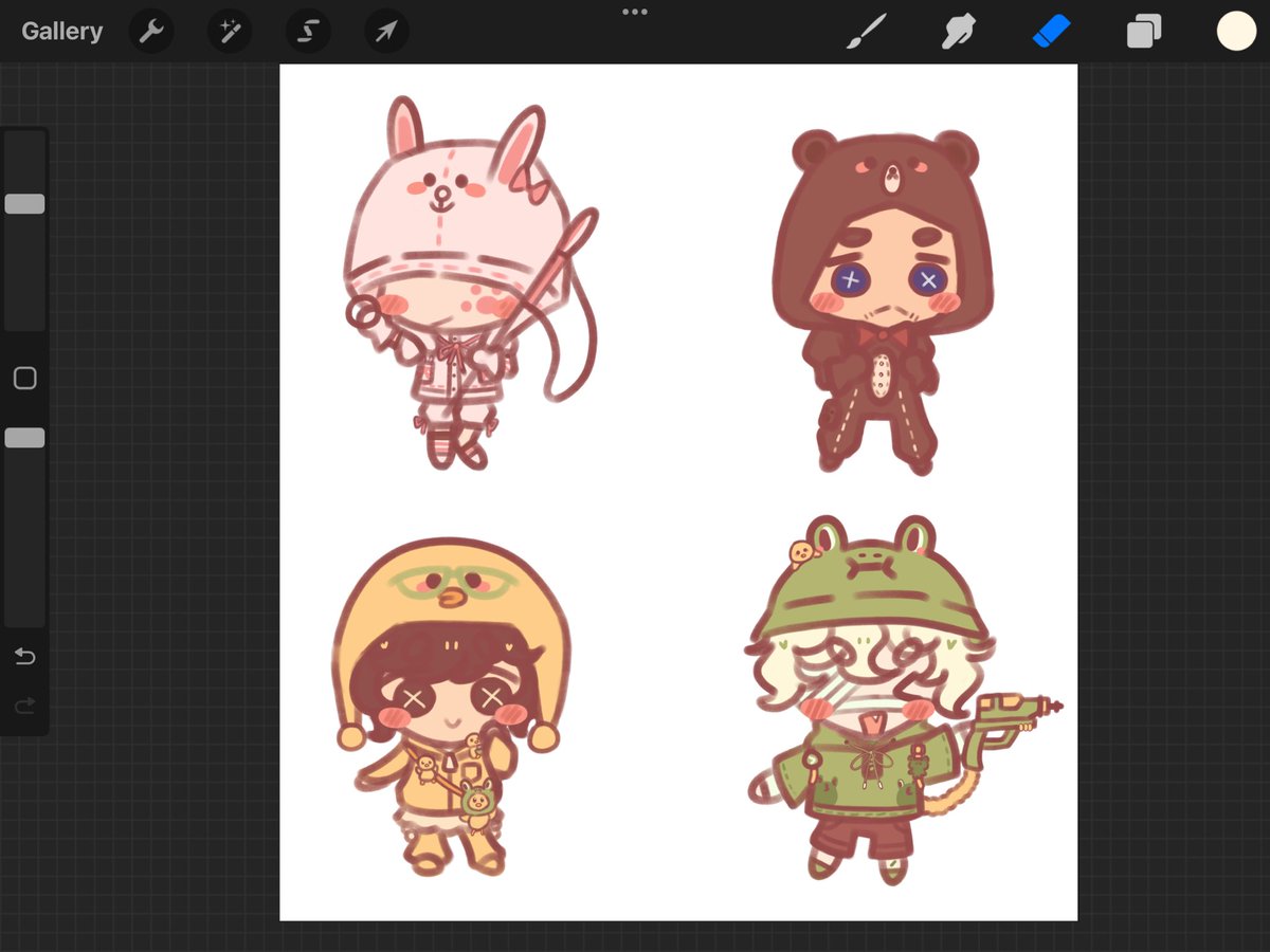_nonoyo's tweet image. 🐰🐻🐤🐸 #identityv