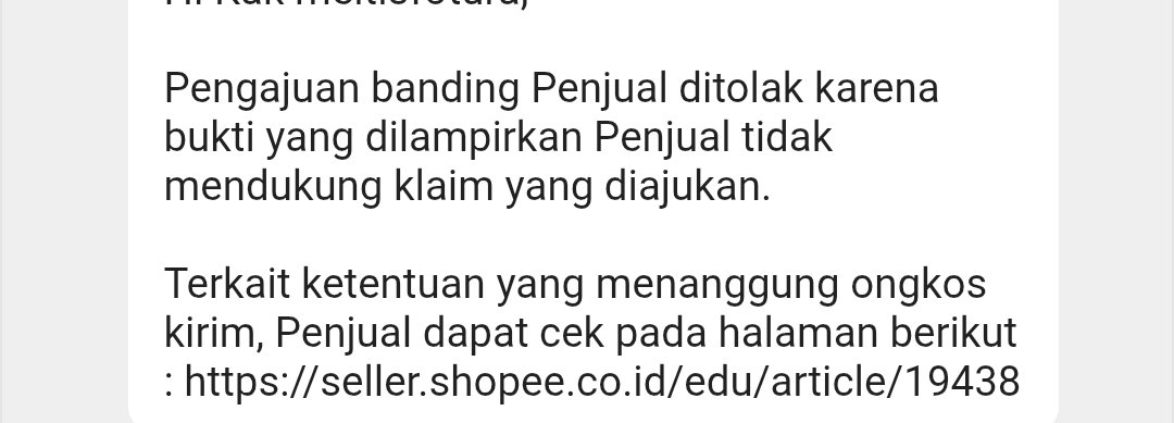 yeofriend_'s tweet photo. Kenyataan shopee menolak bukti saya tanpa menginvestigasi ke pihak ekpedisi sangat mengecewakan.

Shopee mengesampingkan kalau barang saya dicuri dan melindungi maling.

@ShopeeID biaya admin naik terus,
Jual barang murah rugi, jual barang mahal dicuri. https://t.co/k4y7gMe7y4