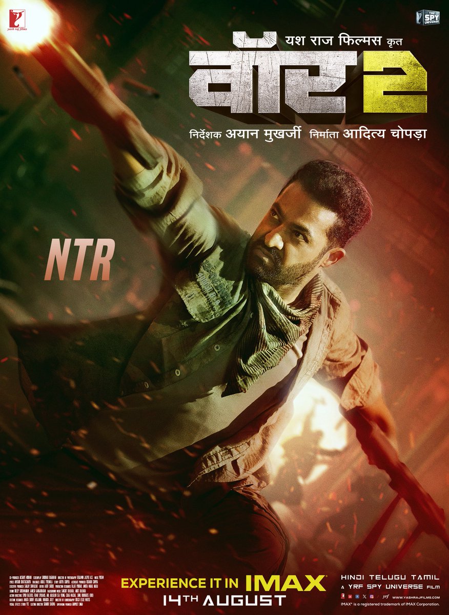 tarak9999's tweet image. Bet you haven’t ever seen a WAR like this!
Let’s count it down #50DaysToWar2 … Releasing in Hindi, Telugu & Tamil on August 14th in cinemas worldwide! @iHrithik | @advani_kiara | #AyanMukerji | #War2 | #YRFSpyUniverse | @yrf