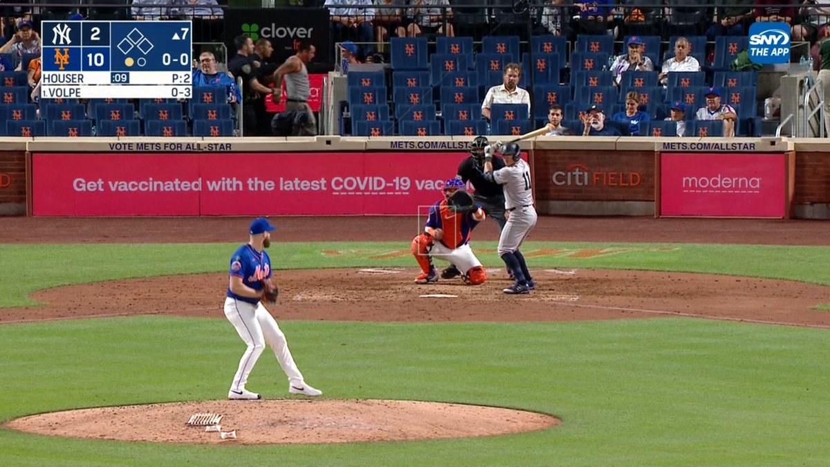 One year ago today (6/26/24), <a href="/SNY_Mets/">SNY Mets</a> cameras caught a guy being perp walked to Mets Jail as Adrian Hauser pitched to Anthony Volpe in the top of the 7th inning of the Mets-Yankees game at Citi Field.