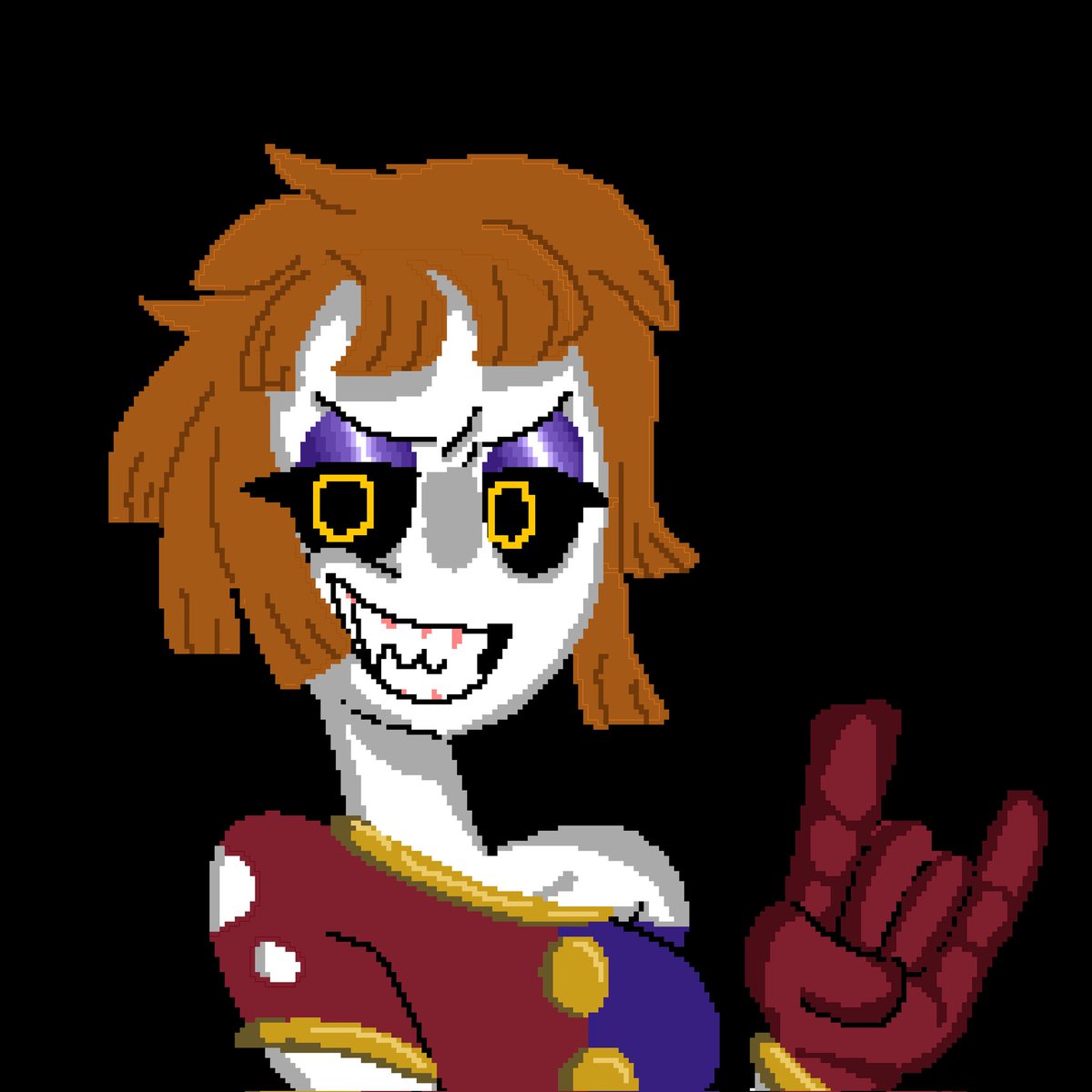 Foureo2's tweet image. Fusión de Pomni malvada y la versión pomnichamuco del cap 3