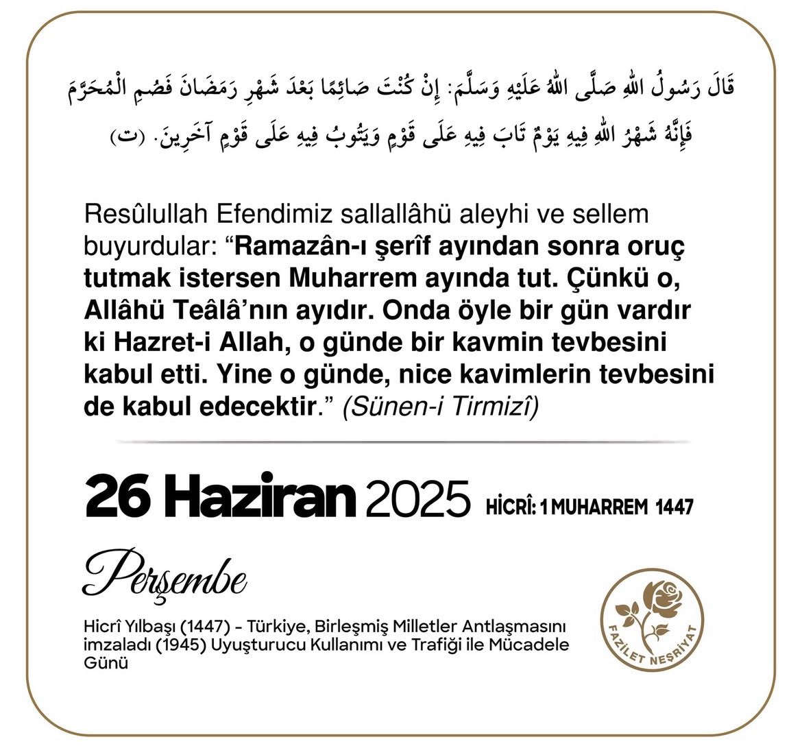 Fazilet Takvimi (@fazilet_takvim) on Twitter photo 