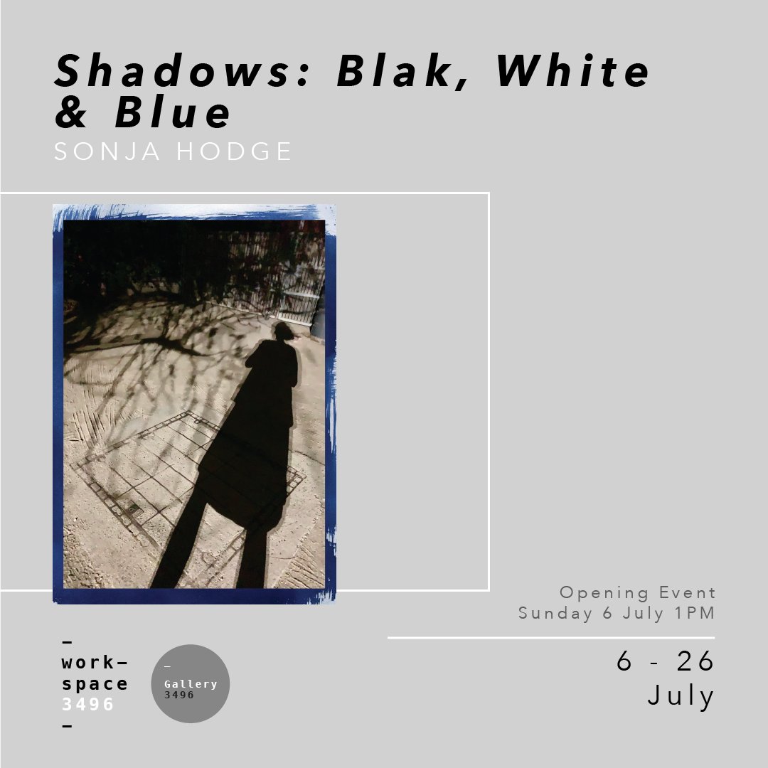 workspace3496's tweet photo. 𝙎𝙝𝙖𝙙𝙤𝙬𝙨: 𝘽𝙡𝙖𝙠, 𝙒𝙝𝙞𝙩𝙚 &amp; 𝘽𝙡𝙪𝙚
An exhibition by Sonja Hodge
6 – 26 July 2025
Join us for the opening event on Sunday 6 July at 1pm as we launch Shadows: Blak, White &amp; Blue. A powerful new body of work by local artist and Lardil and Yangkaal woman, Sonja Hodge. https://t.co/aT2SOszVmw