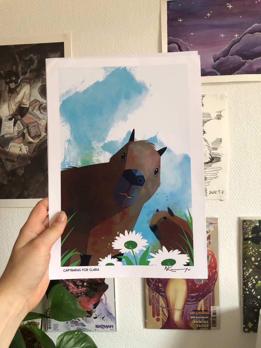 longmaysh's tweet photo. En mai, on a reçu un auteur à la librairie, je lui ai fait part de mon amour pour les capybaras, et voilà ce que je retrouve 1 mois plus tard dans ma boîte aux lettres 😭 : https://t.co/cByHHoK0Ut