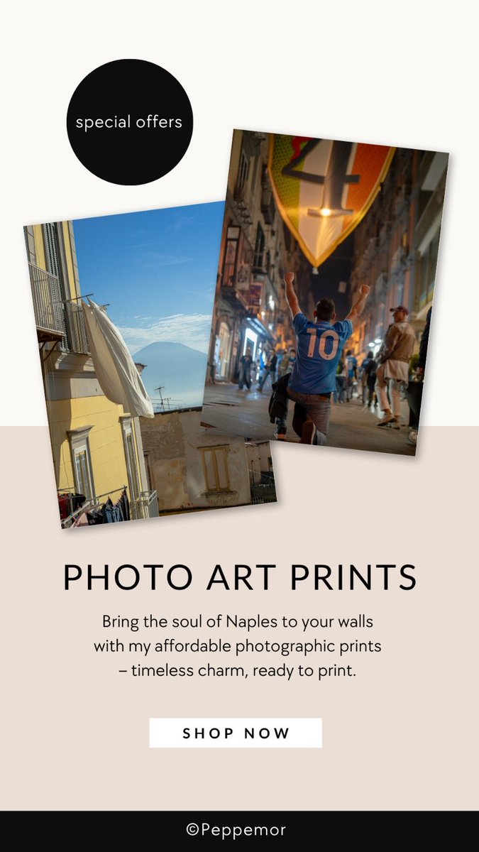 Peppemor85's tweet image. Porta #Napoli a casa tua.
🖼️ Stampe artistiche pronte da incorniciare.
💥 Dai un tocco speciale alle tue pareti!
🔗 - linktr.ee/peppemor