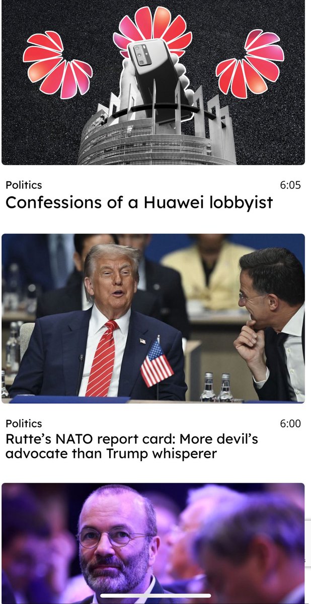 Pretty stellar line-up today: 
* Confessions of a Huawei lobbyist
* Interview with Manfred Weber 
* A report card for ‘Daddy‘a’ boy Rutte
euractiv.com