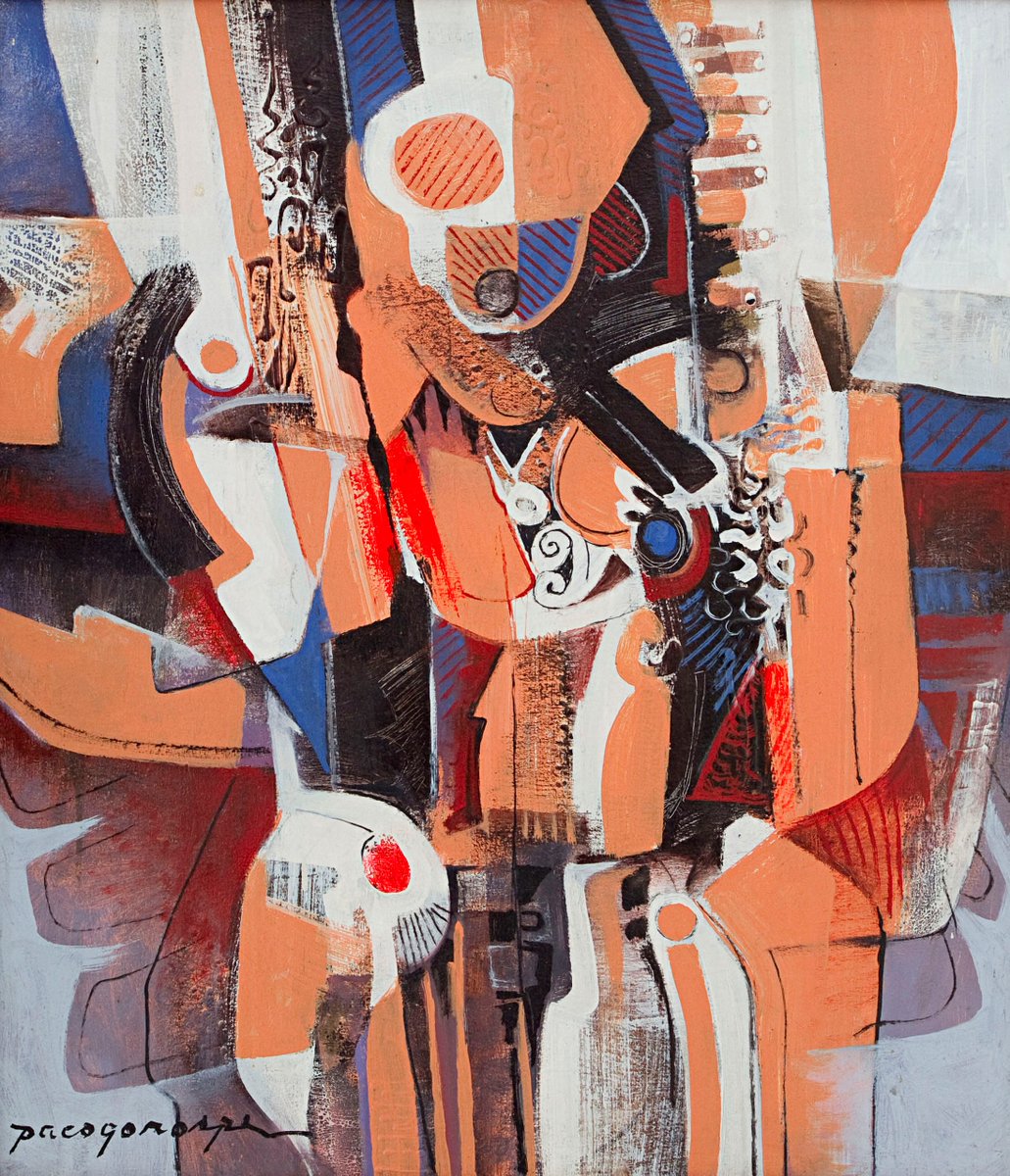 Magkaisaspace's tweet photo. Art of the day - Magkaisa Asian Fine Arts
Master Francisco Paco Gorospe
Composition III, Oil on Canvas, 80 cm x 70 cm, Undated, Signed Lower Left

Radiating in hues, this masterpiece was borne out of the artist’s love and passion, and well-thought of art style and technique. https://t.co/ChLtoY08bY
