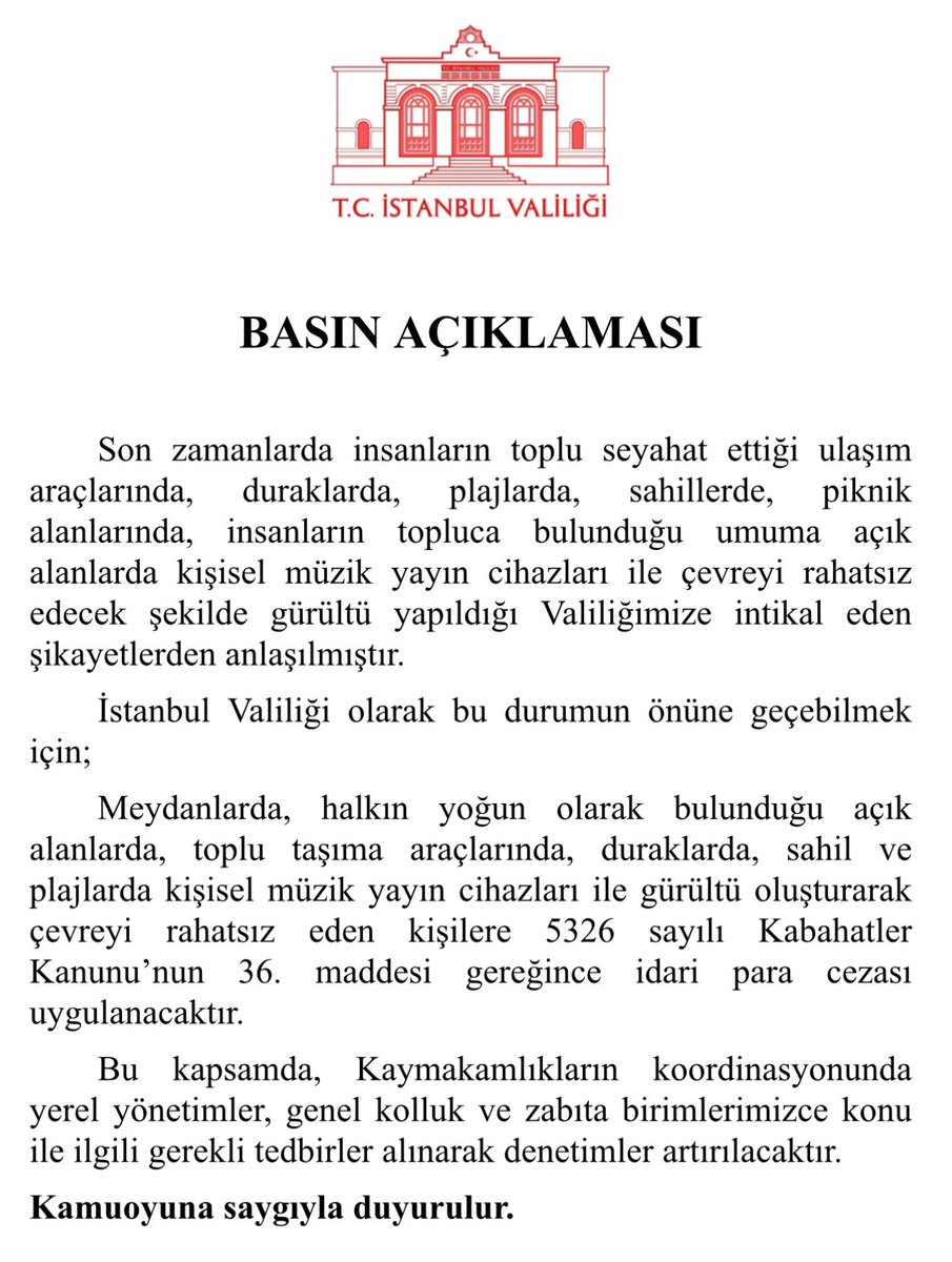 İstanbul Valiliği;
👇👇👇👇