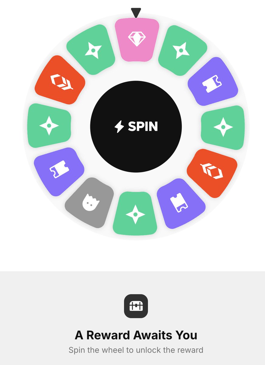 remember to spin the wheel, don't lose your streak.

that's the tweet