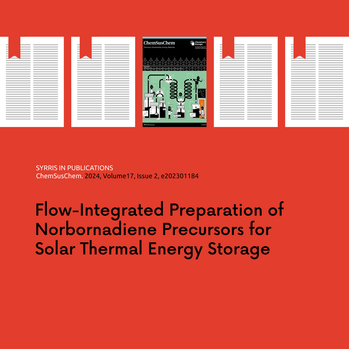 syrris's tweet image. Researchers used the #AsiaFlowChemistrySystem to produce large quantities of crucial precursors for Molecular #Solar Thermal (#MOST) energy storage devices, achieving a scalable, more sustainable, &amp;amp; safer multistep route for synthesis. Read more: ow.ly/7Q4v50VNKnm