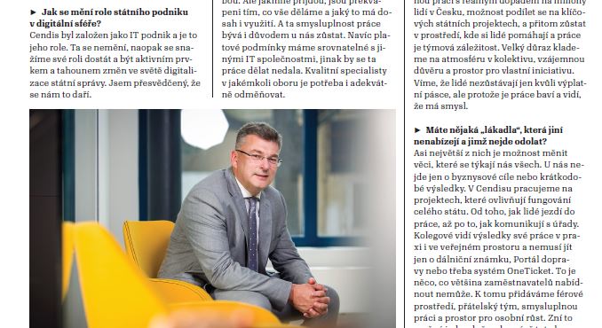 cendiscz's tweet photo. ☕ Káva s @jan_paroubek v letním čísle časopisu EURO: „Měníme úřady v online služby dostupné z domova.“ 
Portál dopravy, řidičák do boxu, @edalnice, @jednajizdenka – tým @CENDIS_cz digitalizuje stát.
📖 https://t.co/tOMVxDosKg
#CENDIS #edaz #etesty #portaldopravy #OneTicket https://t.co/ct8e0ZJLxT