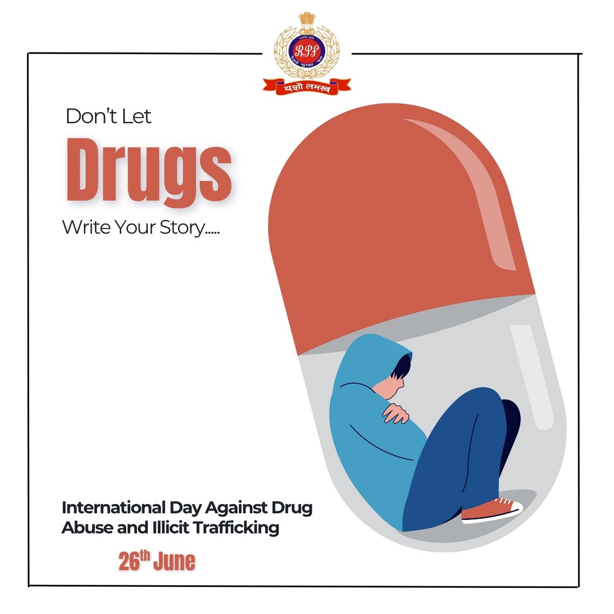 Choose Health. Choose Hope. Choose Life.
Together, we can uproot the menace of drugs.

#InternationalDayAgainstDrugAbuseAndIllicitTrafficking #26June #SayNoToDrugs #SayYesToLife <a href="/RailMinIndia/">Ministry of Railways</a>